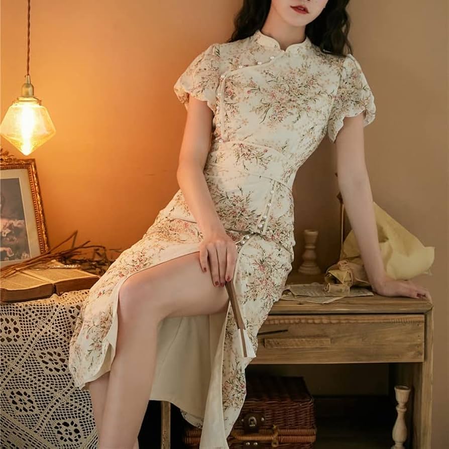 Amazon.co.jp: BOIE チョンサム中国の伝統的なドレス刺繍レトロ