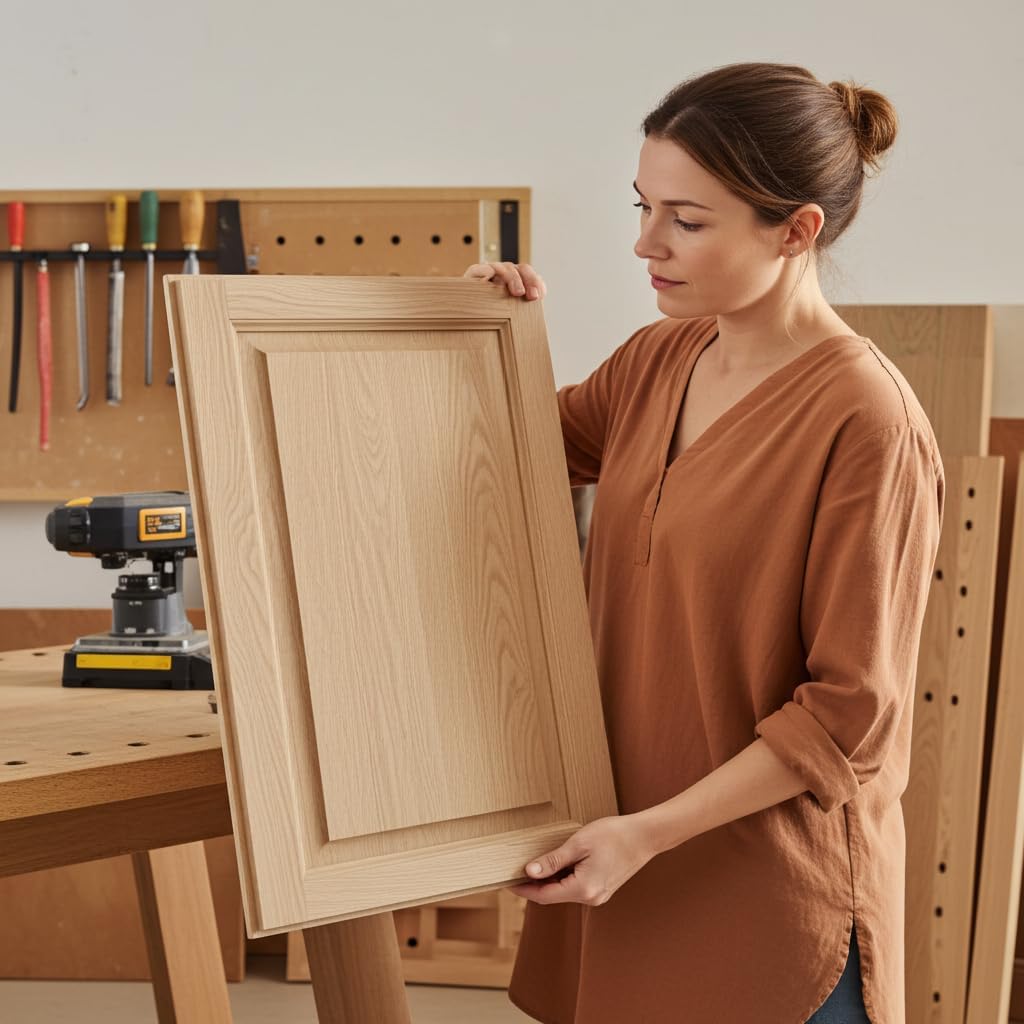 Unfinished Kitchen Cabinet Door Replacement | Raised Panel | Solid Wood | Ready to Paint or Stain | 12W x 24H