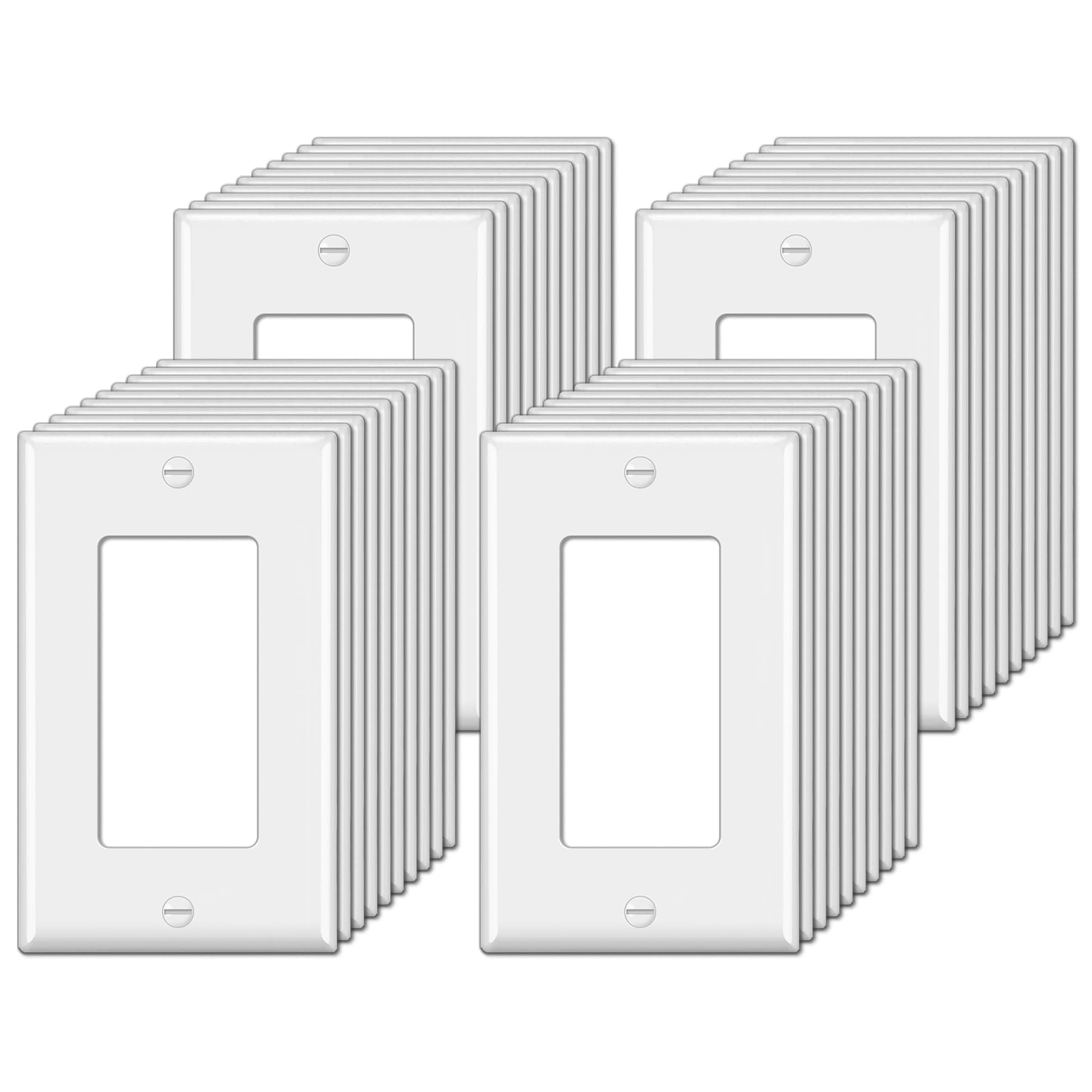 White Wall Plates - 20 Pack Decorator Plates -14