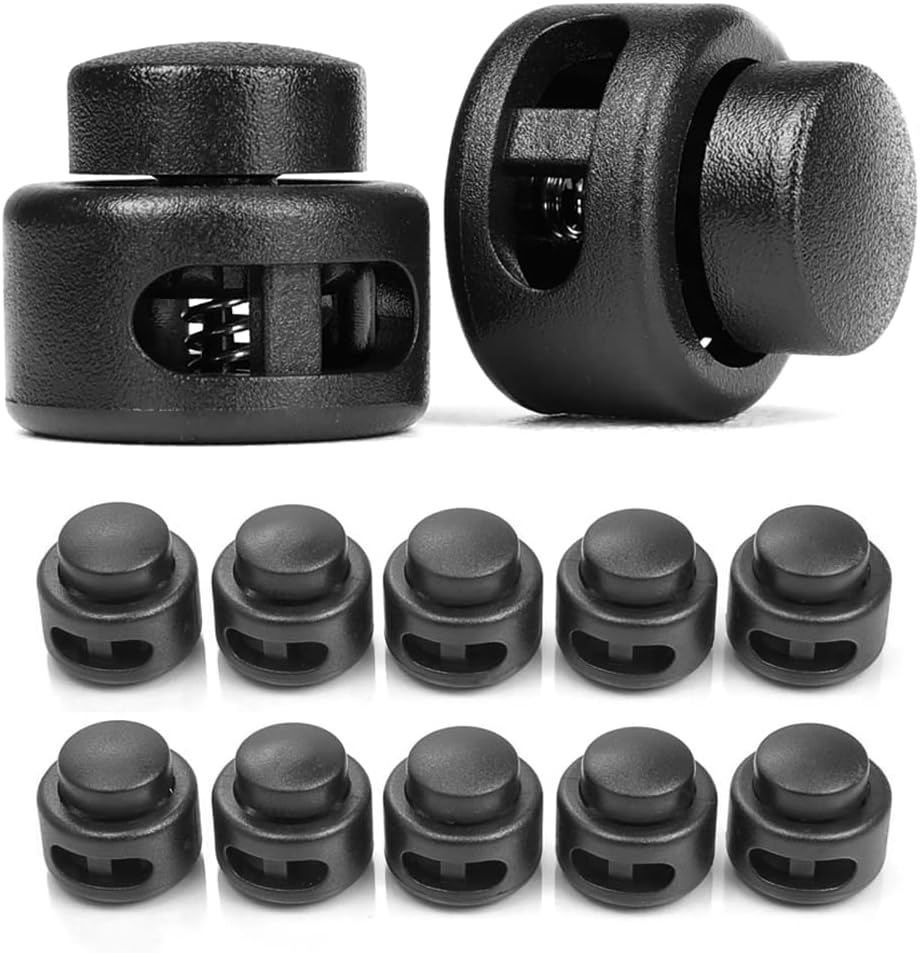 Produktbild von Androxeda 20 Pack Kordel Stopper Mit 2 Loch Für Bis 4 Mm Kordeln