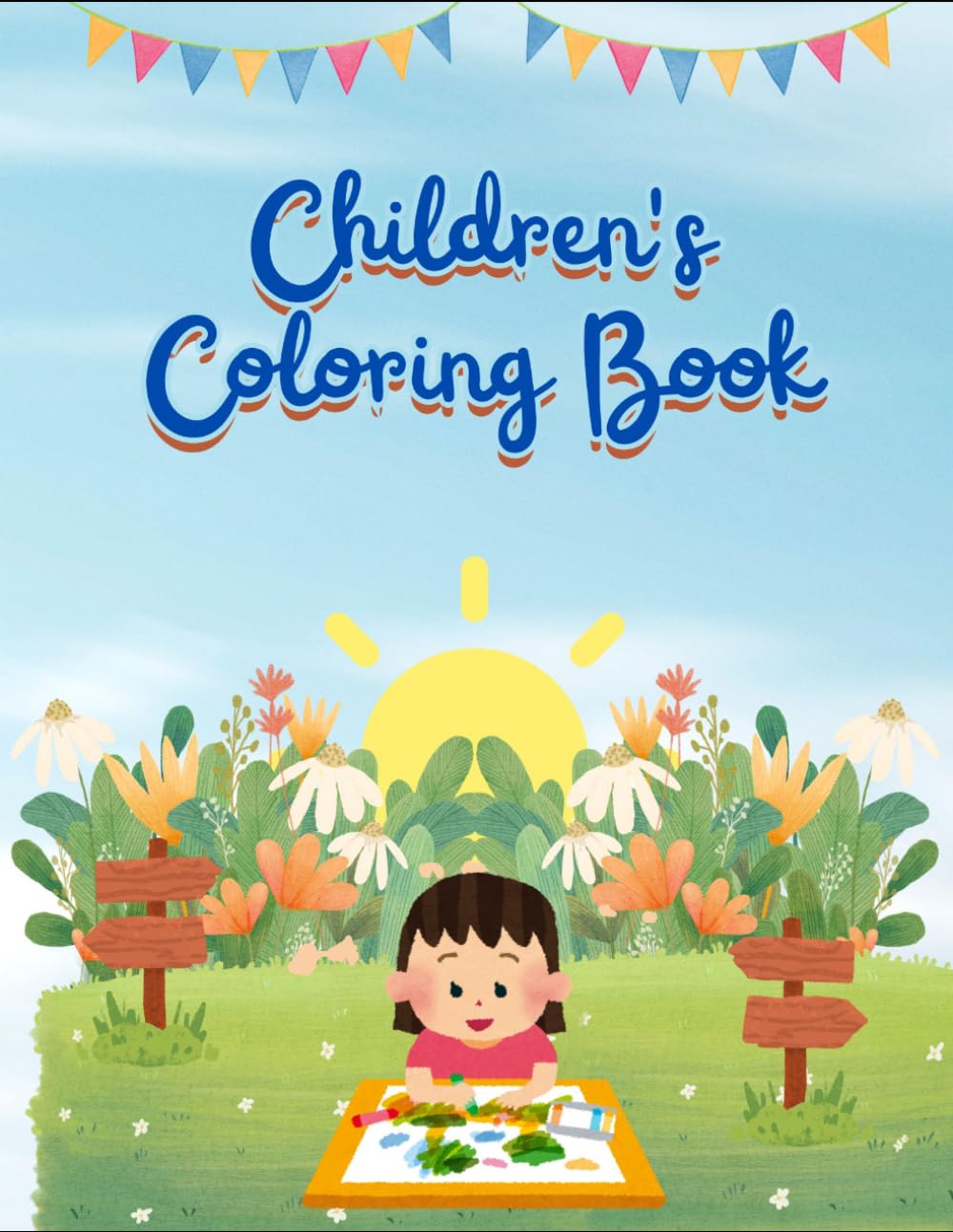Children coloring book: Cute Animals, Fun Characters & Simple Designs for Little Artists