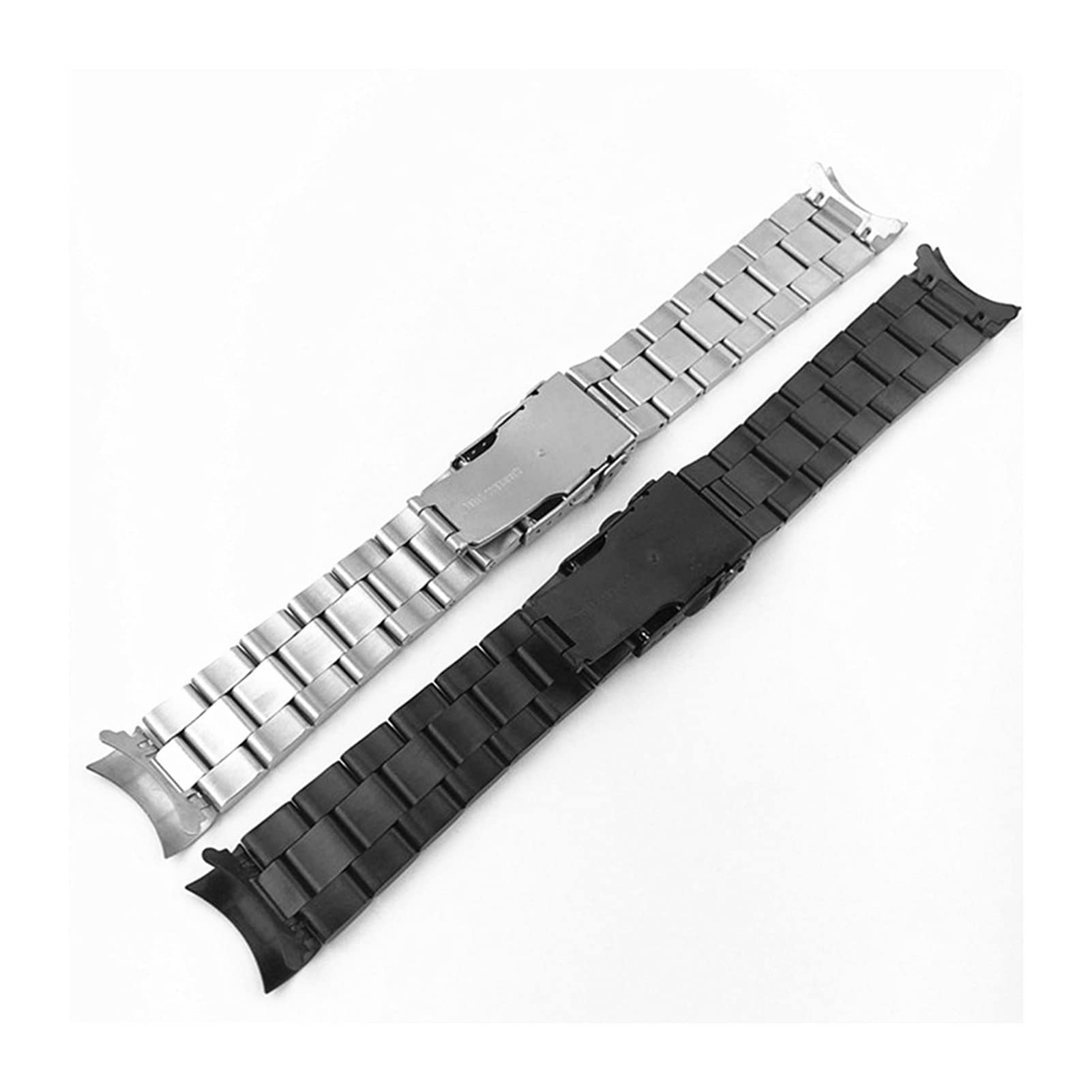 Uhrenarmband， Gebogene Enden Massiv Edelstahl Uhr Band Link Handgelenk Armband Männer Uhr Strap Mit Pins