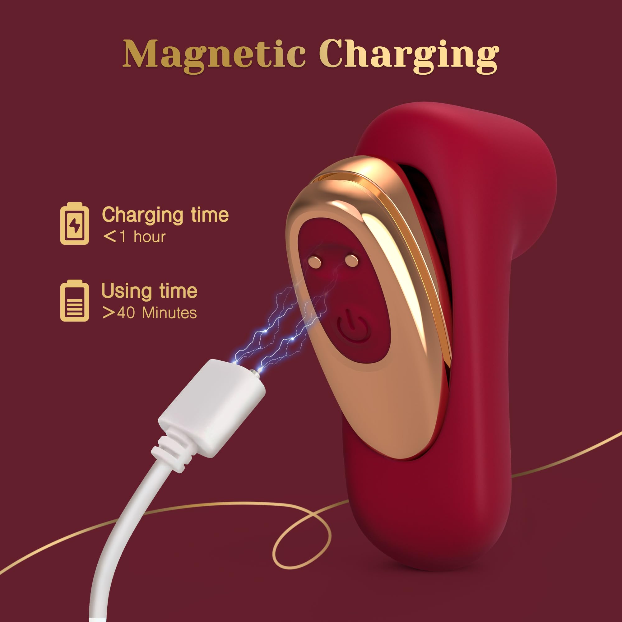 Tracy's Dog Vibrator Kit for Couples, Removable Vibrating Bullet with 3 Silicone Attachments (Cock Ring, Wearable Panty, Butt Plug Sleeve) — Remote Control Adult Sex Toys for Women & Partner Play: Red