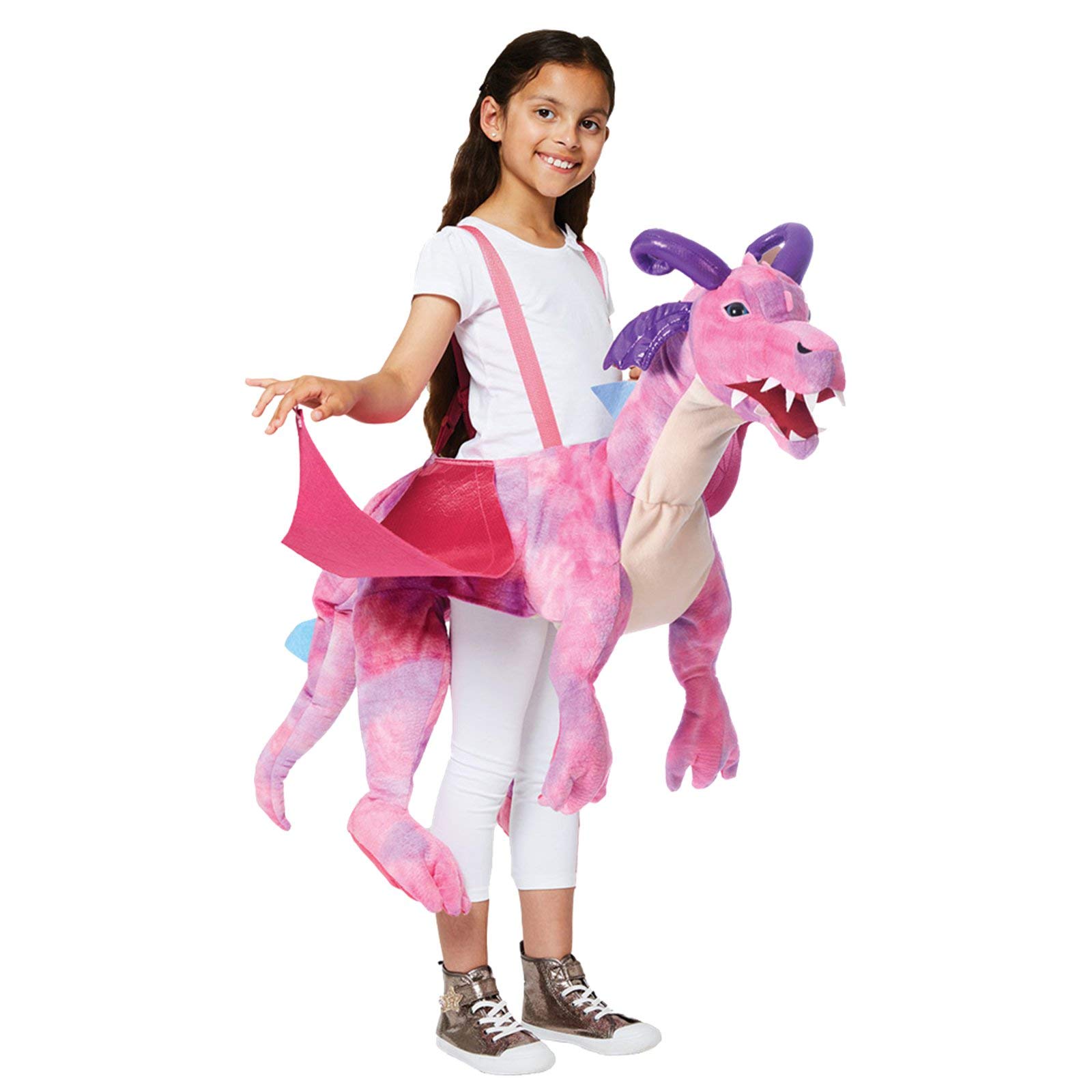 amscan RPD Child Ride On Pink Dragon Jumpsuit Boys Halloween Fancy Dress Costume Age: 3-8 Years