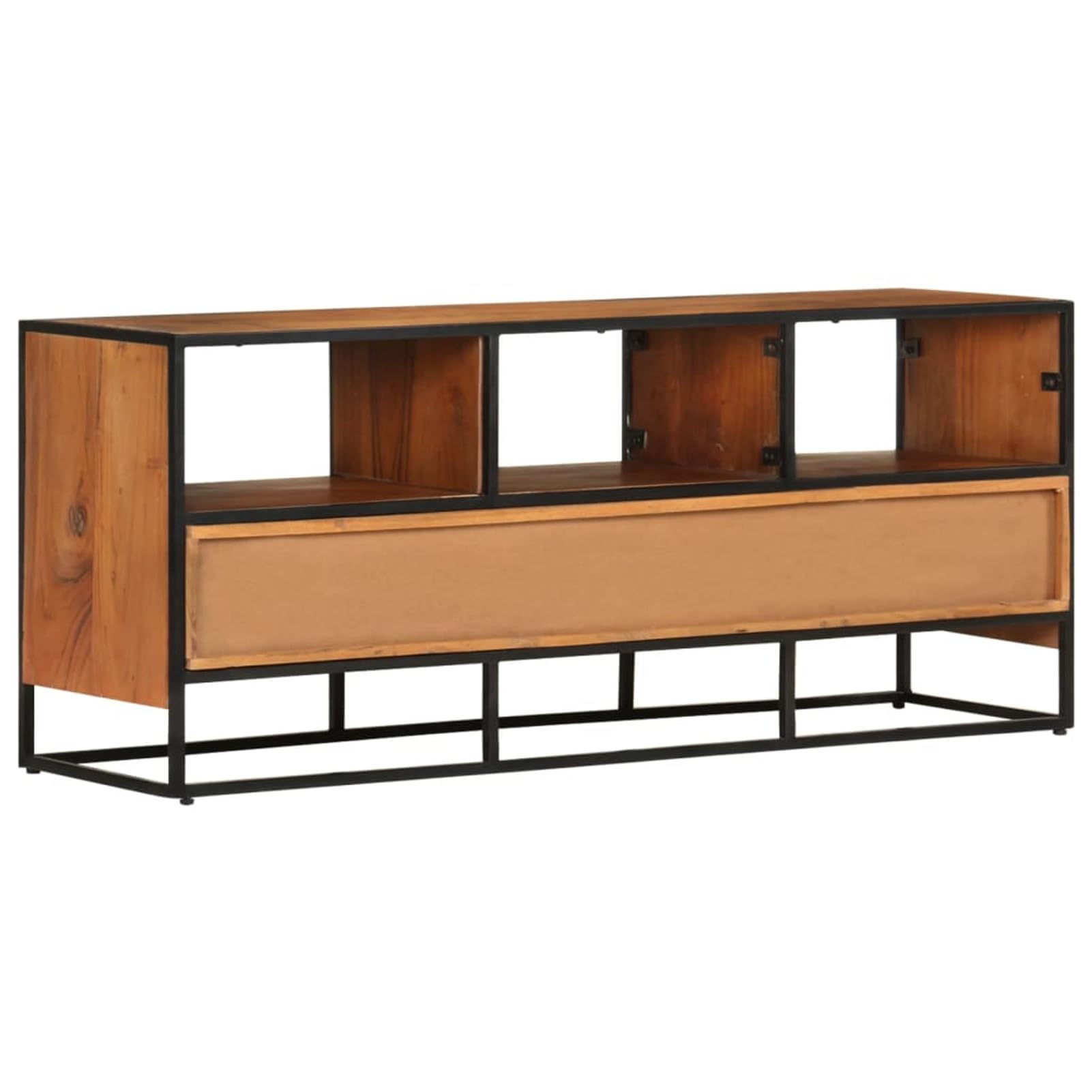 GuyAna Meuble TV 110x30x45 cm Bois d'acacia Massif,Meuble TV Étagère,Meuble d'angle TV,Meuble Haut Salon