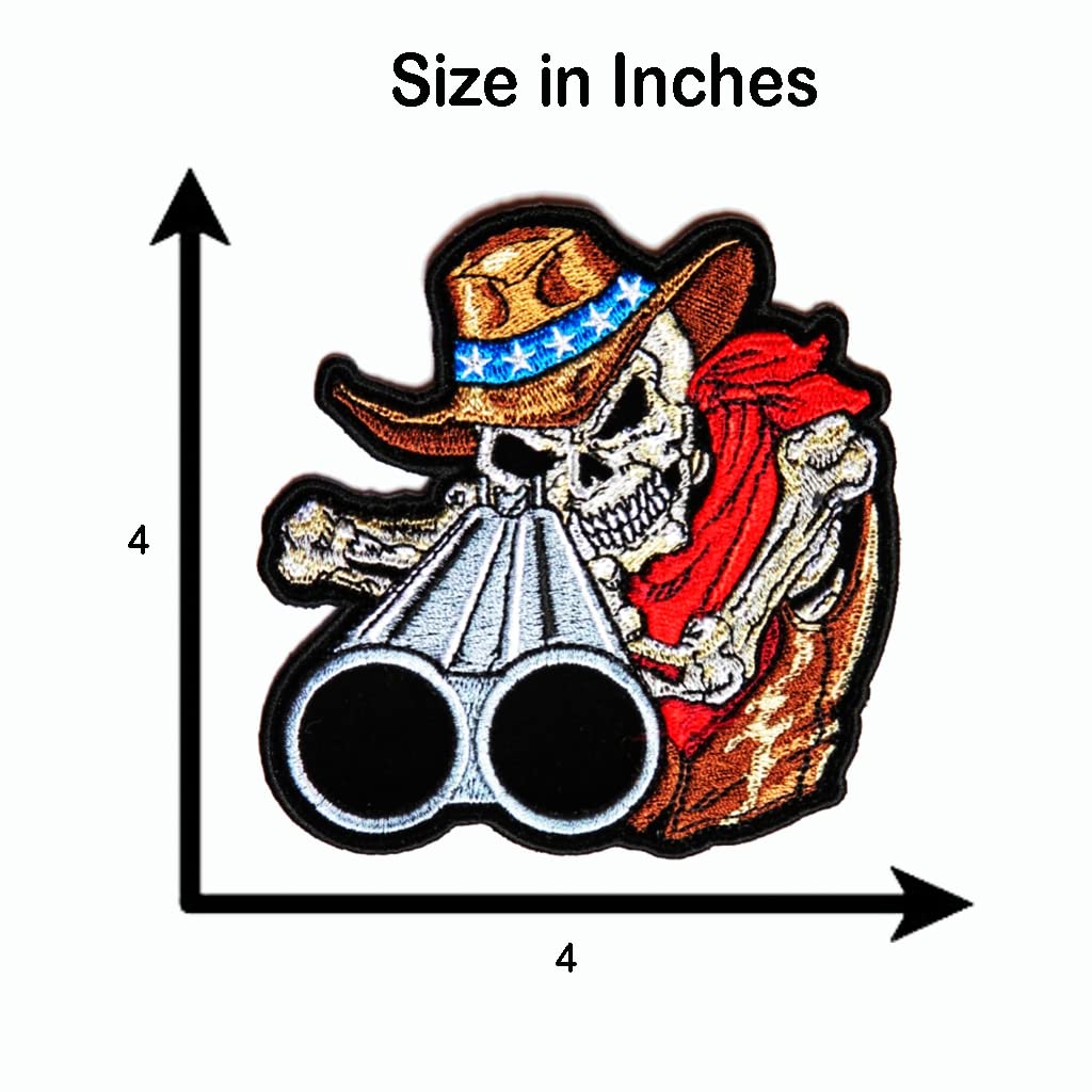 Motohog Embroidered Iron & Sew on Patch for Clothes (Multicolor) 4x4 inches