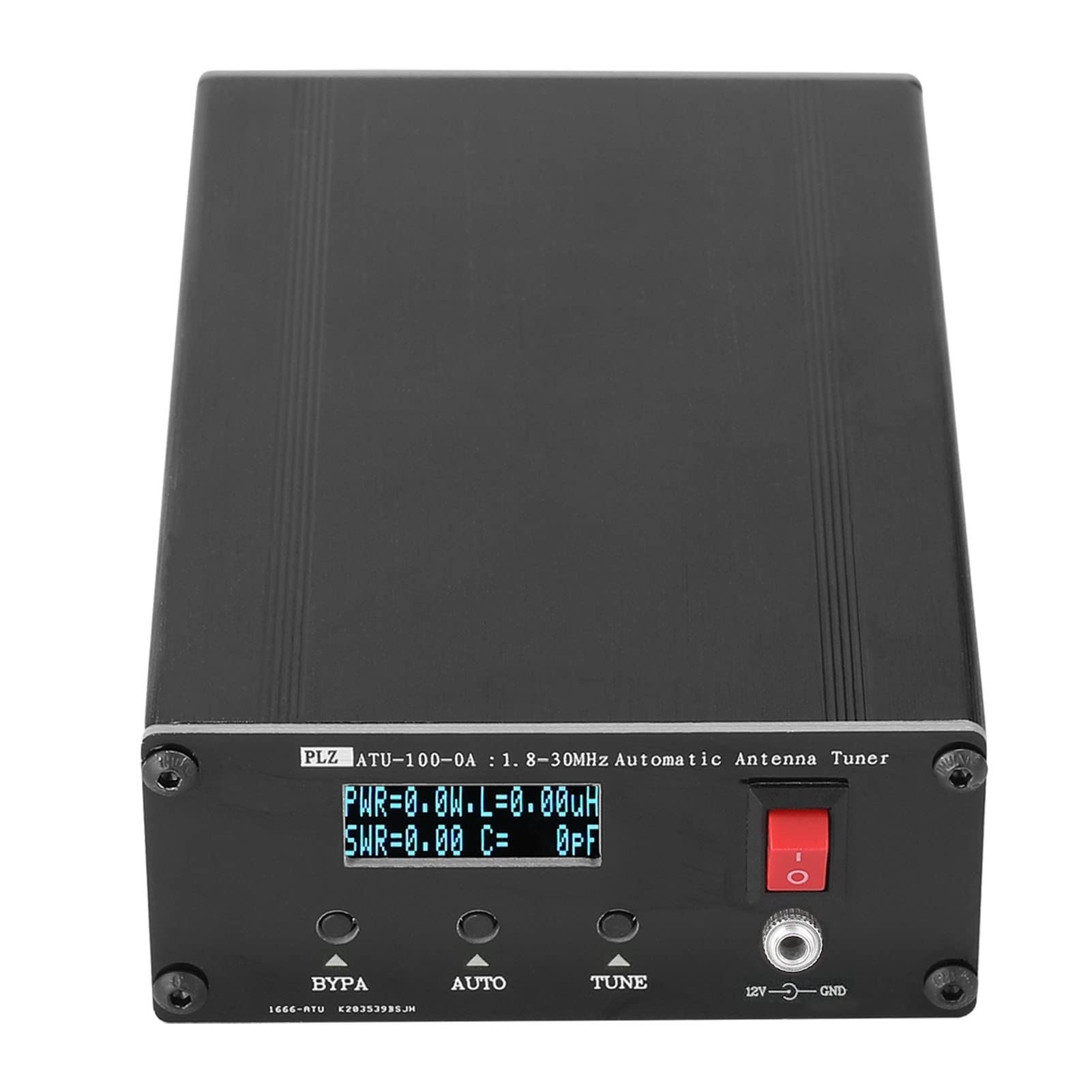 ATU100 1.8-50 Tuneur d'antenne à ondes courte automatique MHz USB Type-C rechargeable avec 0.91inch Old Display Tuner Haute Précision