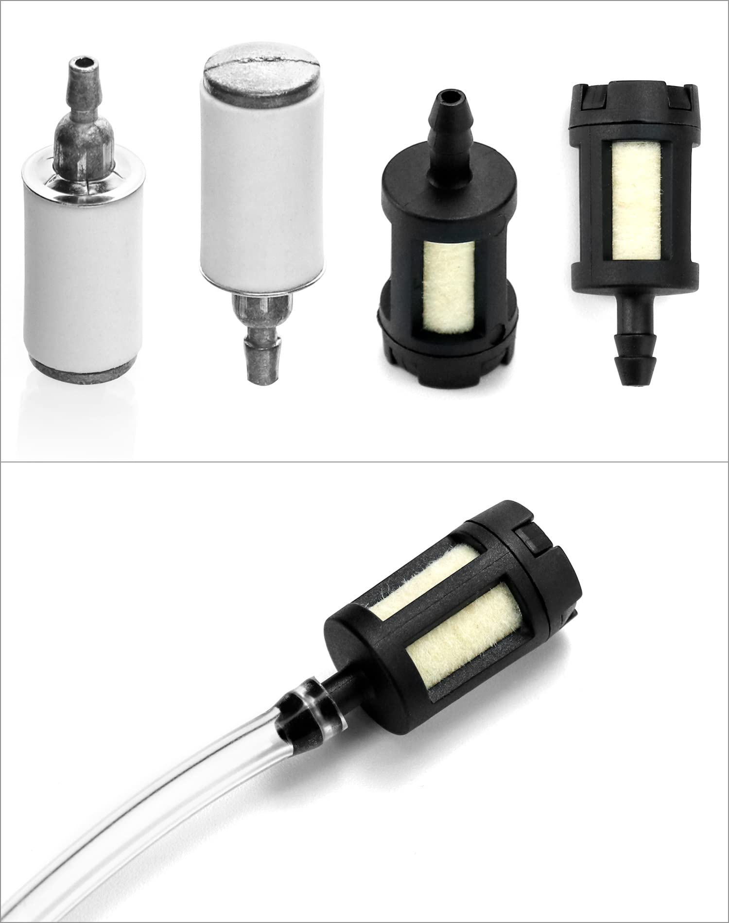 Kit Durite Essence Tondeuse QWORK - 3 Diamètres + Filtres - Pour Débroussailleuse