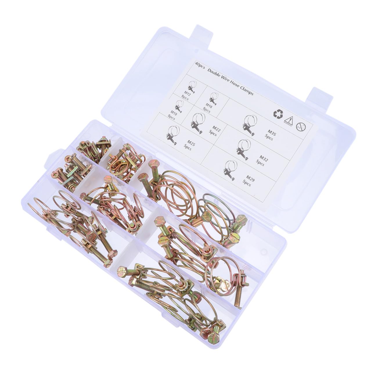 Collier de serrage double fil tube métallique tuyau réglable extérieur