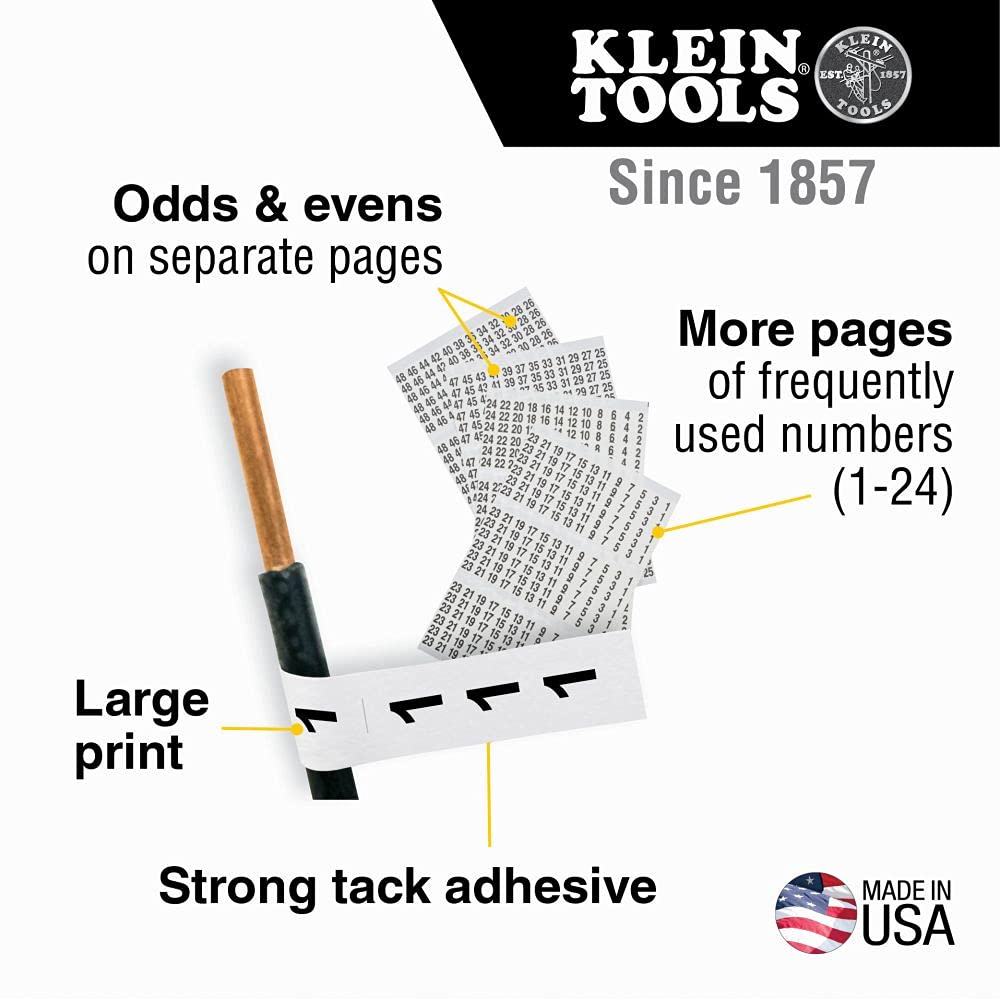 Amazon.com: Klein Tools 56250 Wire Marker Book, 1-48