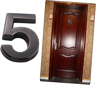 DOITOOL Metal Signs Number Stickers Metal Stickers Floating Address Plaque Door Gate Numbers Contemporary House Number Room Gate Number House Number Sign Doorplate Figure The Sign Mail
