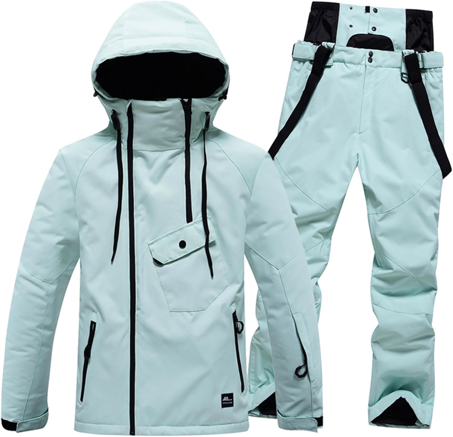 YEEFINE Women's Ski Suit Two Pieces Snowsuits Waterproof Snow Snowboard Suits Winter Outdoor Ski Jacket and Pants