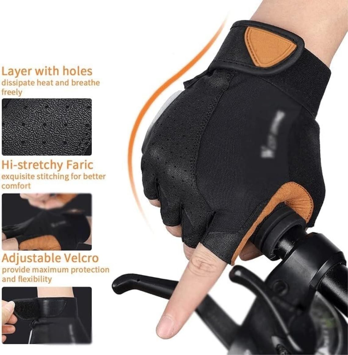 Guanti Bici Guanti da Ciclismo Guanti Da Ciclismo Guanti Mezze Da Bicicletta Uomo Donna Estate Palestra Traspiranti Guanti per Bicicletta Guanti da Moto