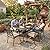 AIWOEN 7-Piece Cast Aluminum Patio Furniture, Patio Dining Set for 6 Include 59" Rectangular Outdoor Dining Table and 6 Stackable Chairs with Cushions & Umbrella Hole (Bronze)