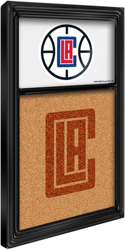 The Fan-Brand NBA Los Angeles Clippers: Dual Logo - Cork Note Board- Sports Decor for Home, Game Room, Fan Cave & Garage - USA Made