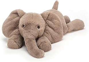 Jellycat Smudge Elephant Stuffed Animal, Medium 9.5 inches - Elephant Plush Toy - Classic Children's Gift