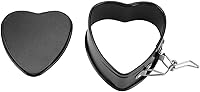 Vista 8 de Raguso Pastel de acero al carbono con bandeja extraíble en forma de corazón molde para hornear utensilios de cocina antiadherentes accesorios