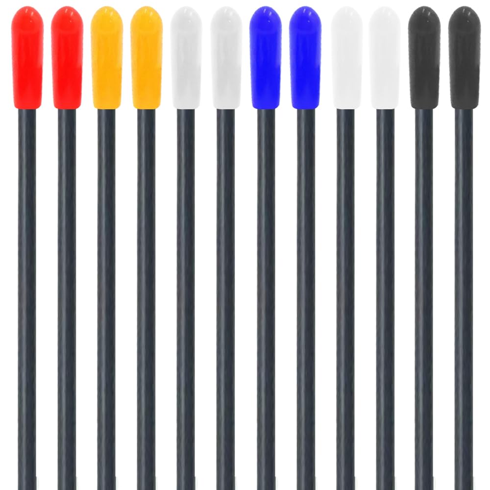 HAAMNING7 Plastic Protection Antenna Tube with Caps for RC Remote Control Vehicles FPV Drone Quadcopter Multicopters Boats 2.4G Receiver (12 Pack)