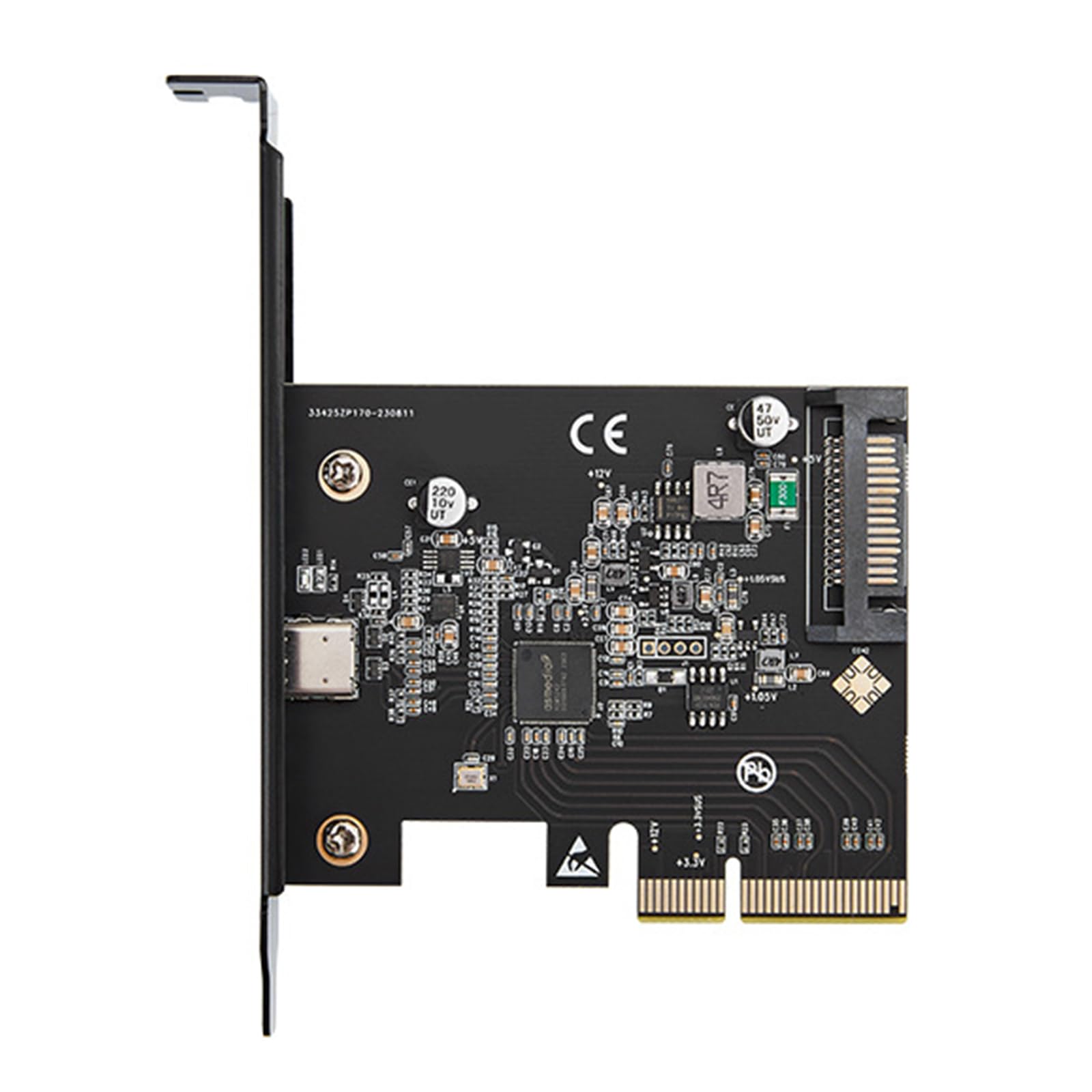 PCIe3.0x4 to USB3.2 Type C Expansion USB3.2 Gen2x2 Type C Adapter for Enhances Data Rates for PC Consumer Electronics