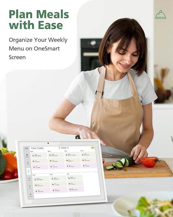 10.1" Digital Calendar Wall Touch Screen No Subscription Wall Mountable/Desk Digital Picture Frame Meal Planner & Chore Chart IPS Smart Electronic Family Organizer (White) by NOVARHOME - Image 6