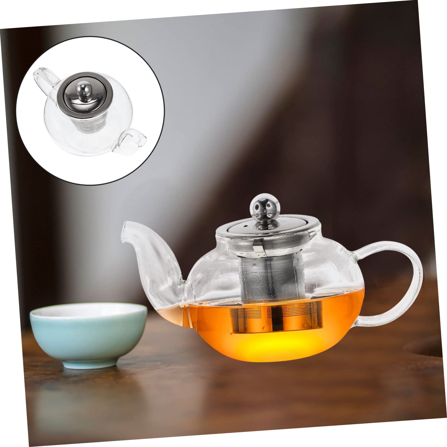 Czajnik do herbaty ze stali nierdzewnej i dzbanek do espresso z zaparzaczem przenośny czajniczek do kawy i onady 18 x 11 x 10 cm design idealny do użytku domowego i biurowego