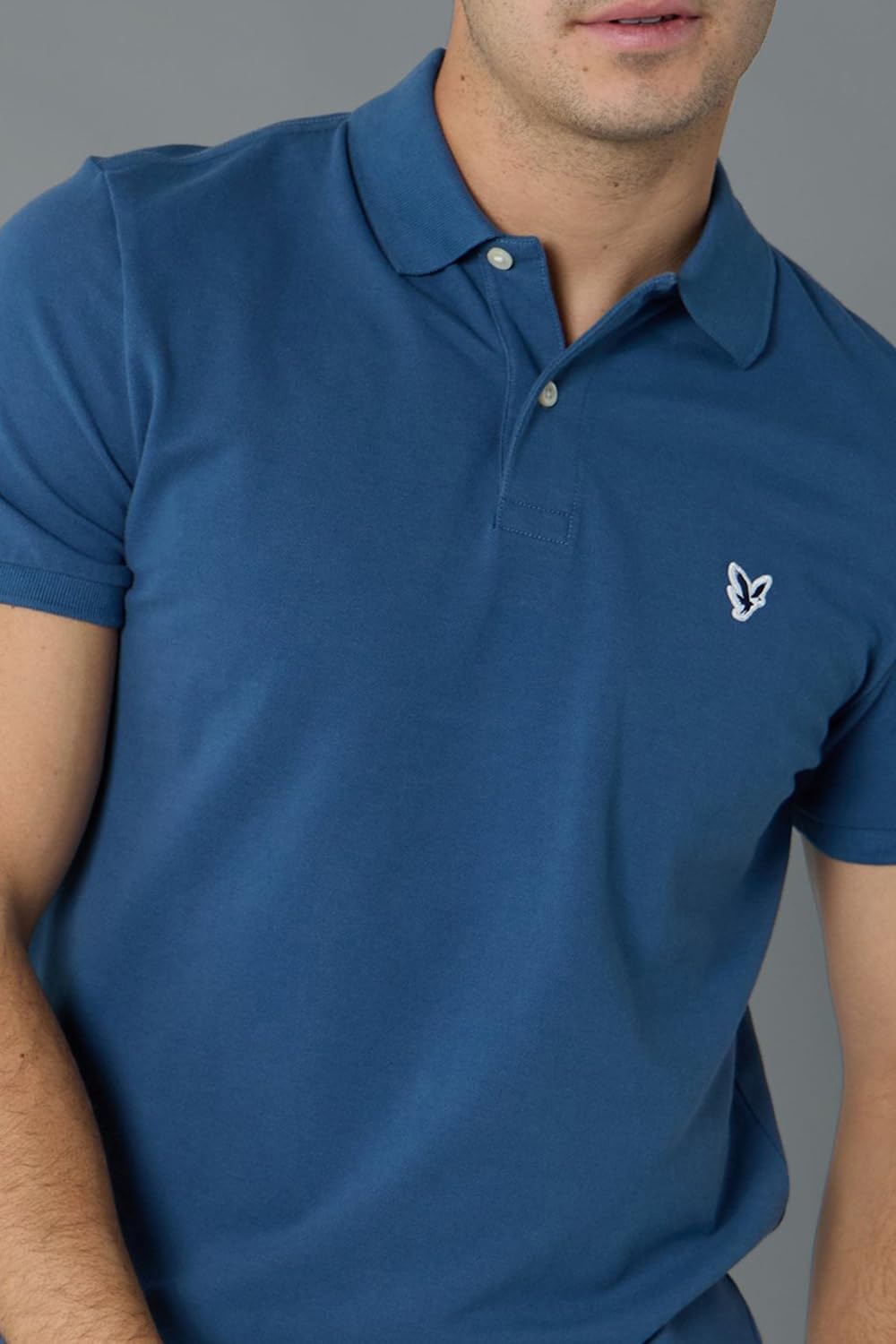 American Eagle Men Rich Navy Slim Fit Flex Pique Polo Shirt 1