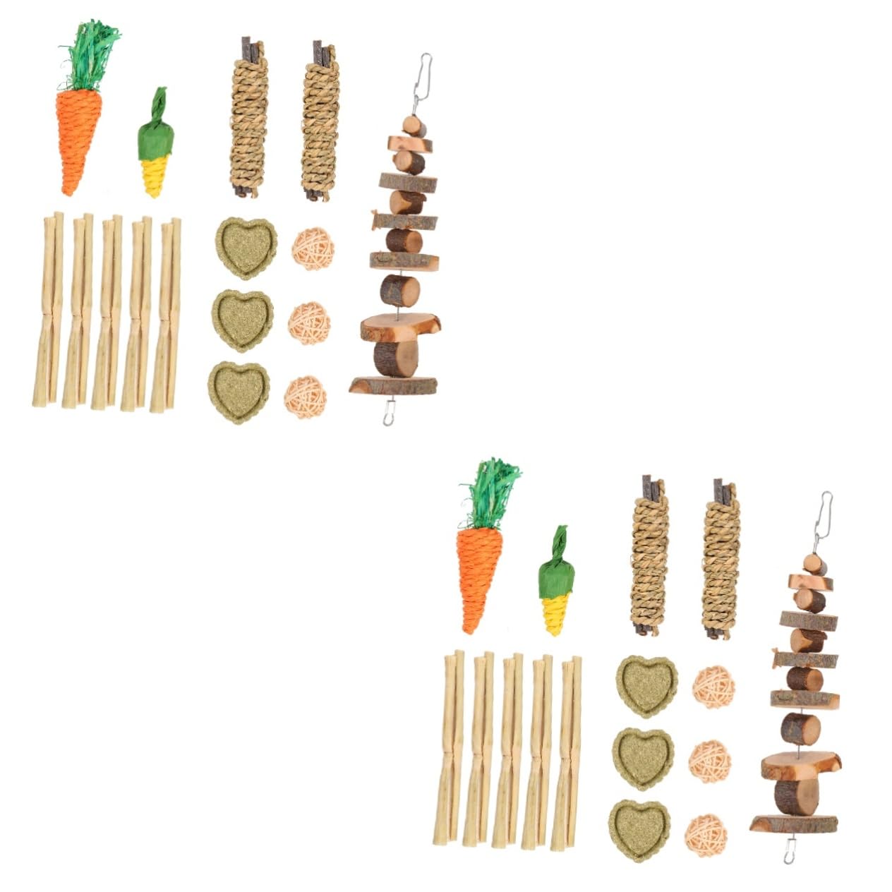 Beavorty 2sätze Kauspielzeug Für Kleintiere Teiliges Holzspielzeug Für Hamster Meerschweinchen Und Kaninchen Für Gesunde Zähne Und Spielspaß Mixed Style