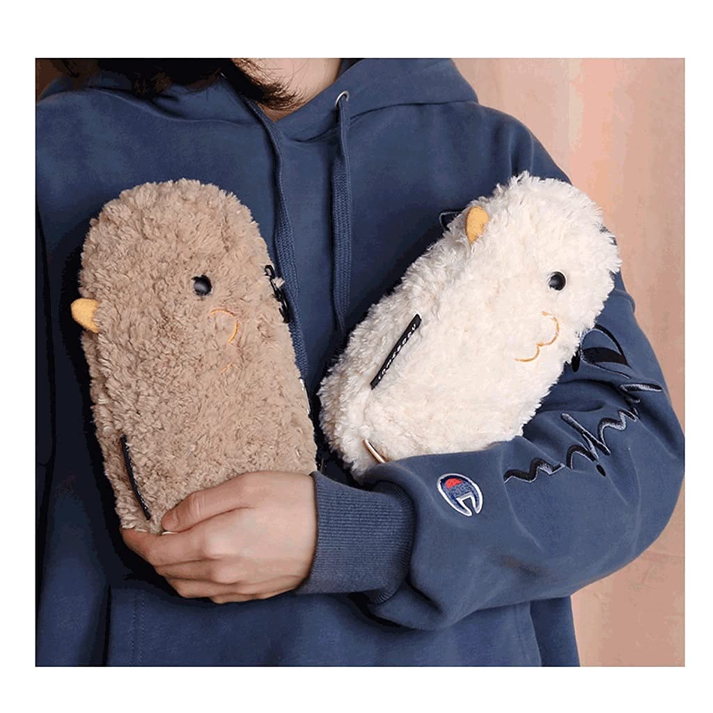 Caja de lápices Funda de lápiz de Peluche de Gran Capacidad, Bolsa de Almacenamiento de papelería Animal Multifuncional Bolsa de cosmética portátil para Oficina/Trip-4 Colores Bolso de Bolsa