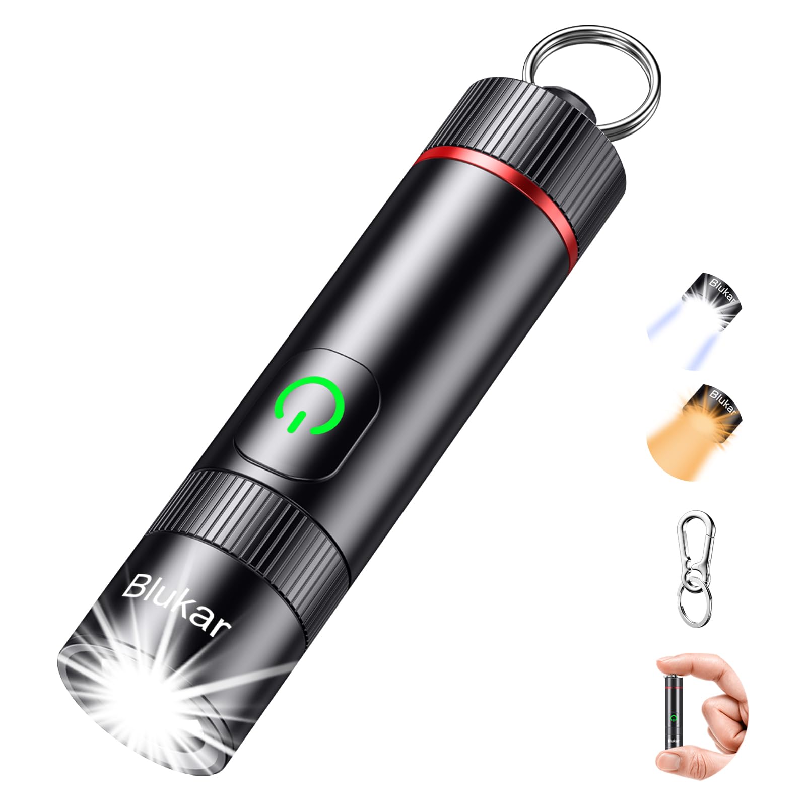 Blukar 2026 Gen 2 Taschenlampe EDC Aufladbar 2 Farbtemperatur