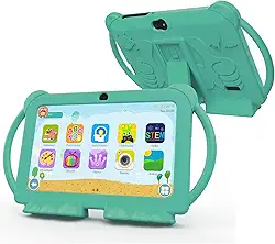Tablet infantil, tablet de 7 polegadas para crianças de 4 GB + 32 GB, suporta expansão de 1 TB, Android pré-instalado, controle dos pais, educação infantil, tablets com câmera dupla, Bluetooth, WiFi6