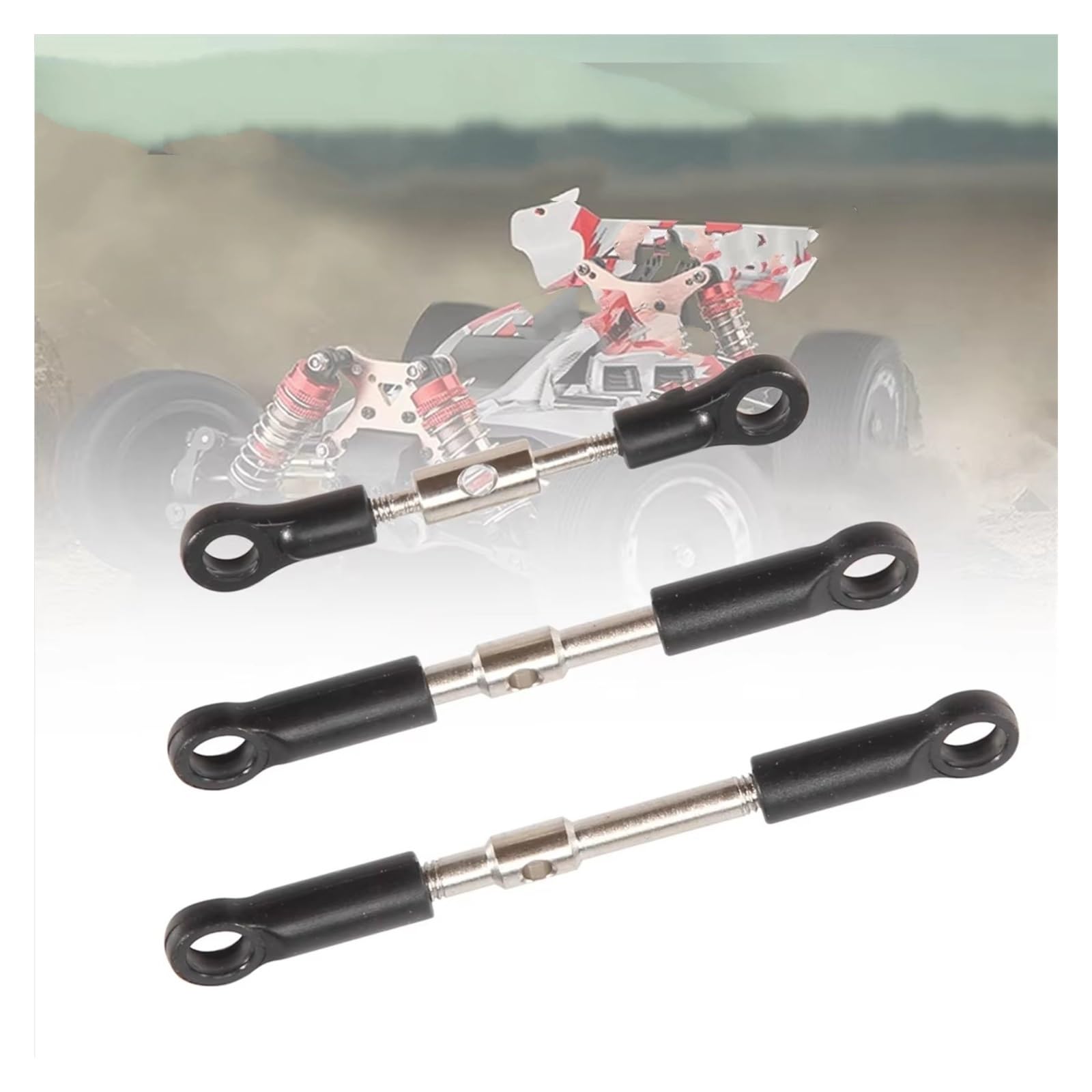 Rc Special Connecting Rod for 144001 144010 124017 124019 7Pcs Front Rear Tie Rod Servo Link Rod with Ball Screw RC Car Parts and Accessories Upgrade Replacement