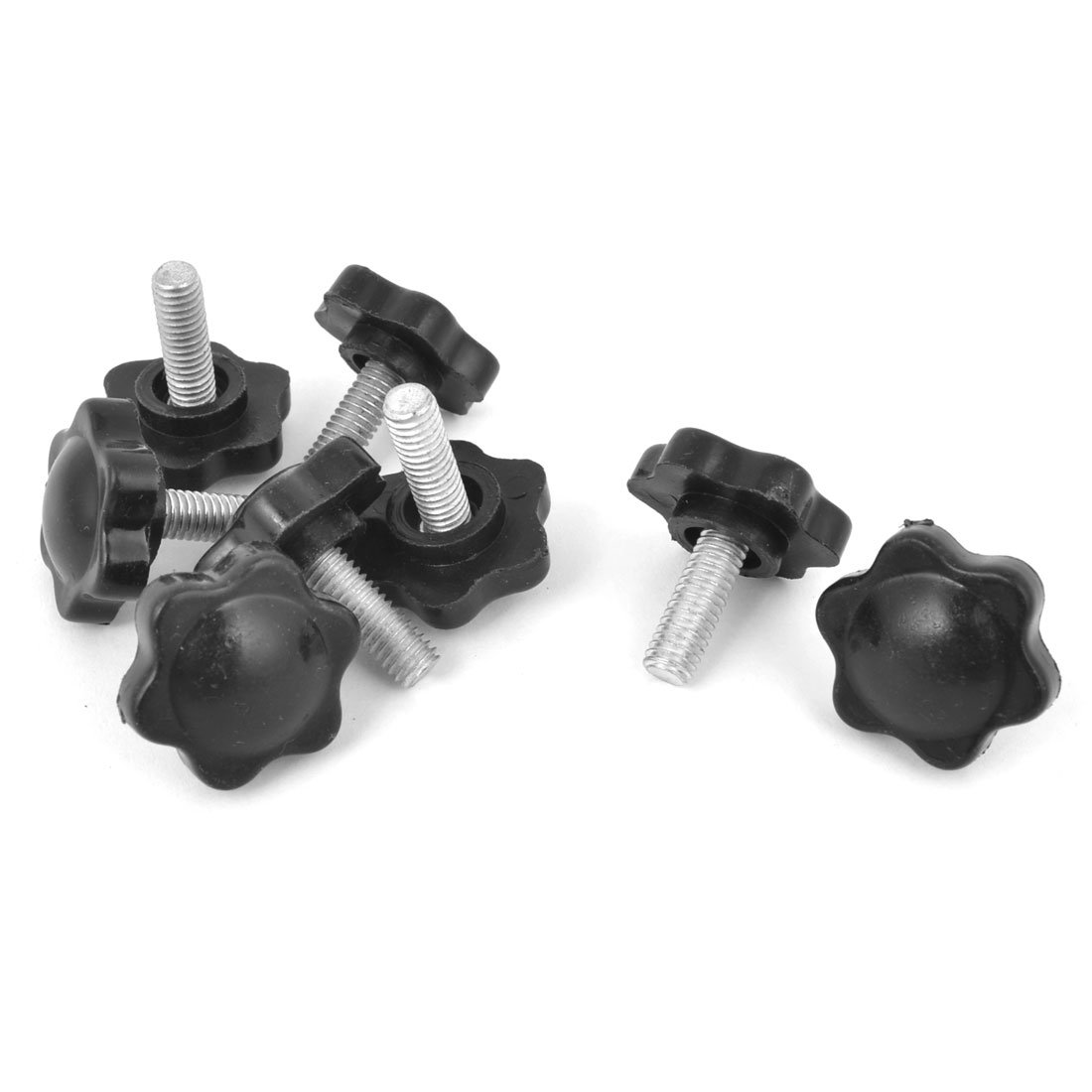 Uxcell Black,Silver Sourcingmap 8X 25Mm Star Head Dia Replacement 6Mm X 15Mm Clamping Screw Knob Grip