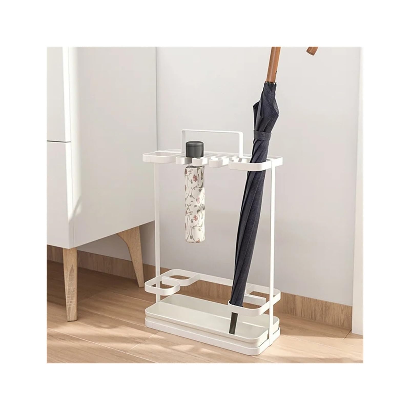 SONGYL-20249 Umbrella Stand Umbrella Stand Multifunctional Parasol Holder Stable Structure Entryway(White)