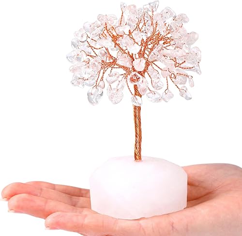 Miniatura 2 de QINJIEJIE Decoración de árbol de cristal curativo de cuarzo transparente, piedra preciosa natural, escritorio de oficina, decoración de estante