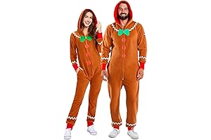 Cozy Men's Gingerbread Jumpsuit - Christmas Onesies Men