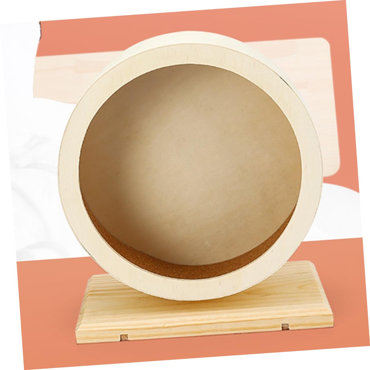 Holz Hamster Laufrad Leise für Kleine Haustiere mit Glatten Kanten