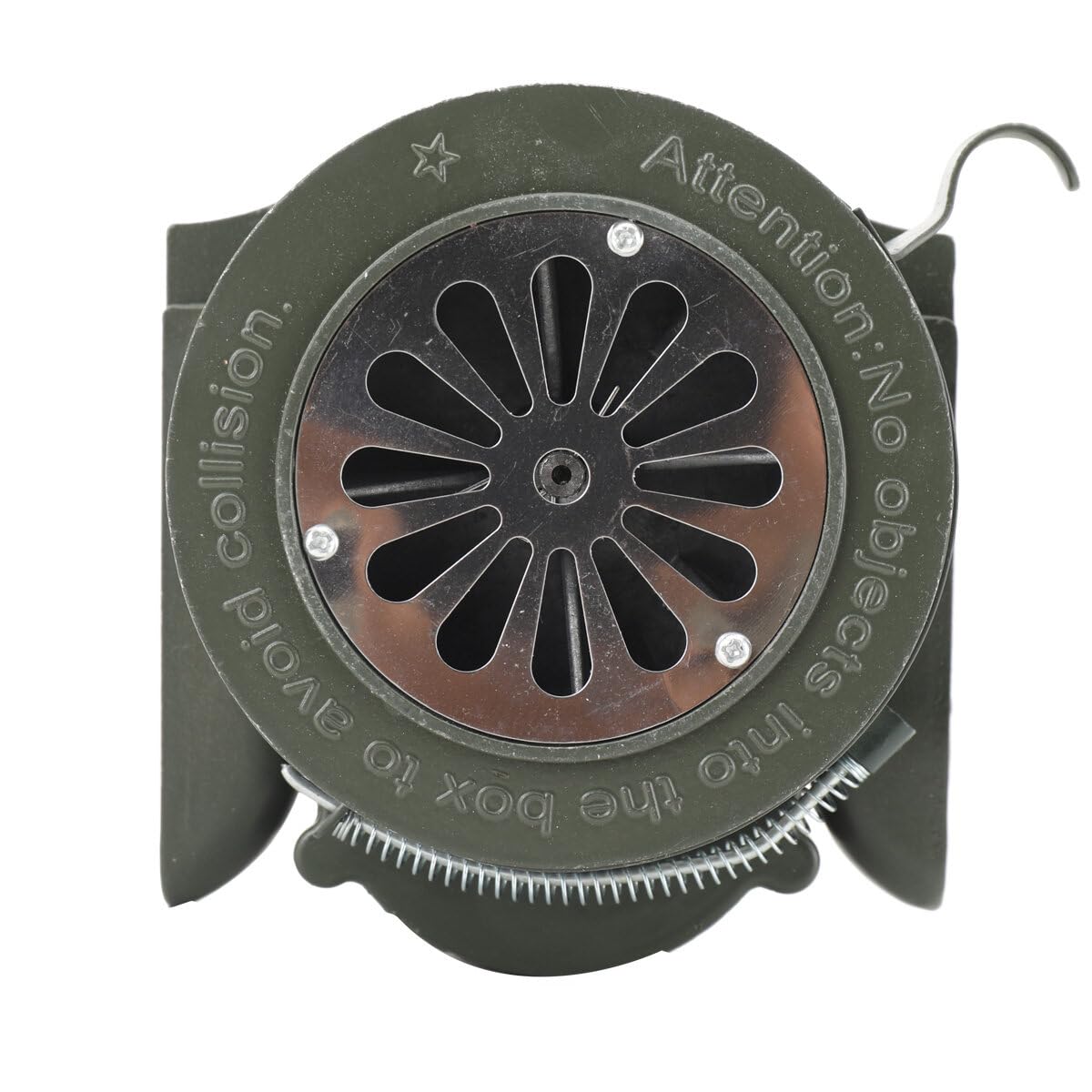 Mano Manovella Corno Sirena Portatile 110dB Allarme Di Sicurezza Domestico, Sirena Manuale Metallo Allarme Manovella per Fabbriche, Scuole, Truppe, Disastri Naturali e Casa Ecc