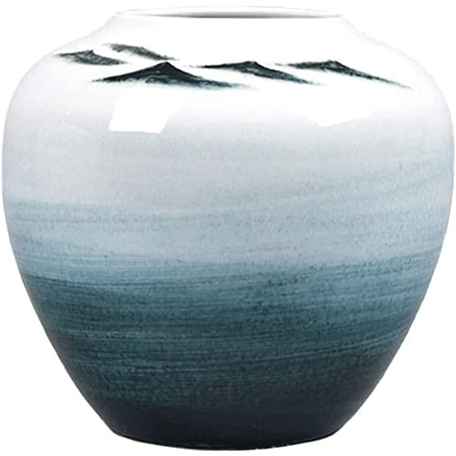 Ngdfgr As Known Fashion Adornment Vase Simple Chinese Ceramic The Vase Office Desktop Restaurant Decoration Retro Flower Vases Ideal Shelf Decor Decoration (B),B