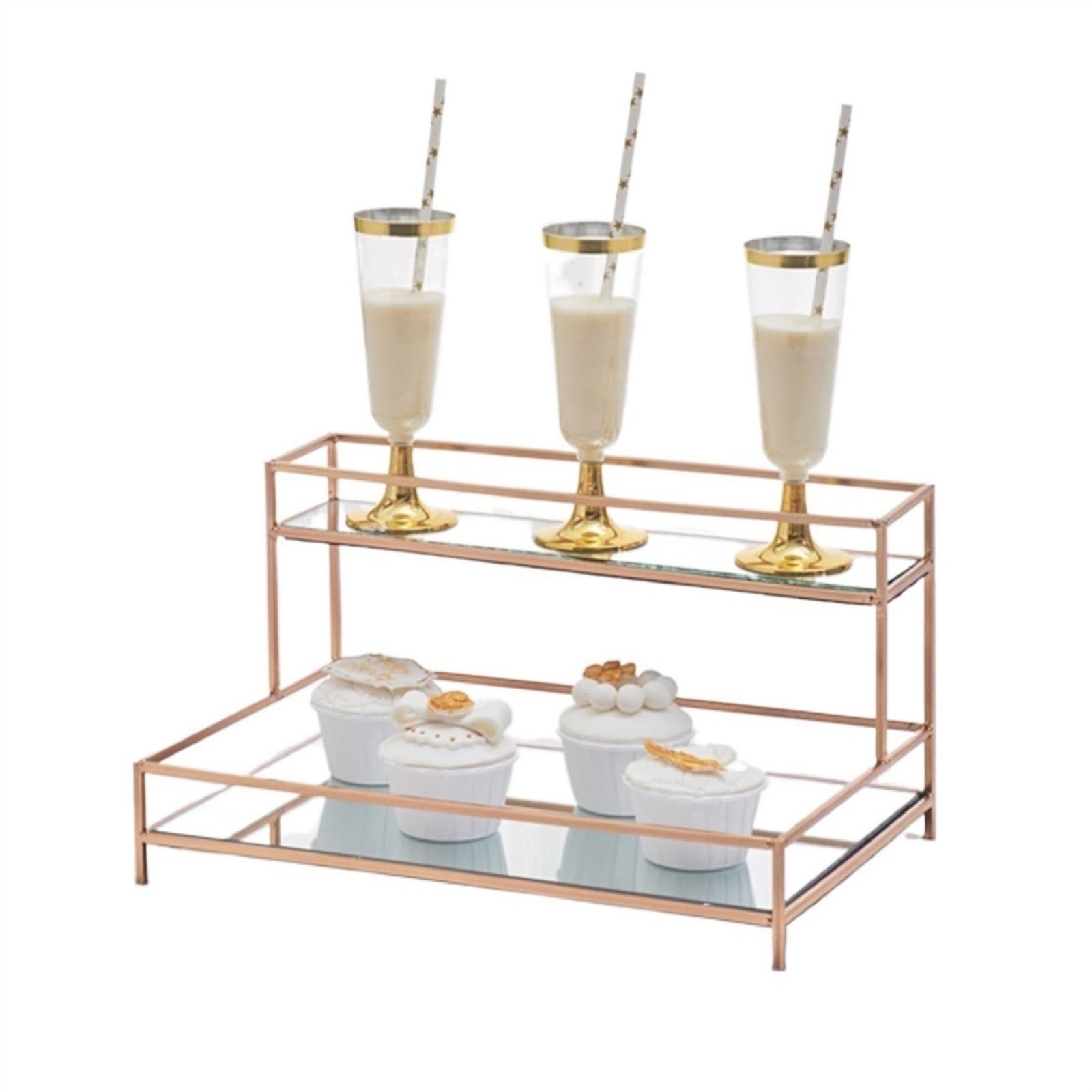xN4gU9jf3c Display rack European Style Fashion Double-layer Dim Sum Rack Cupcake Wedding Decoration Dessert Table Display Pallet