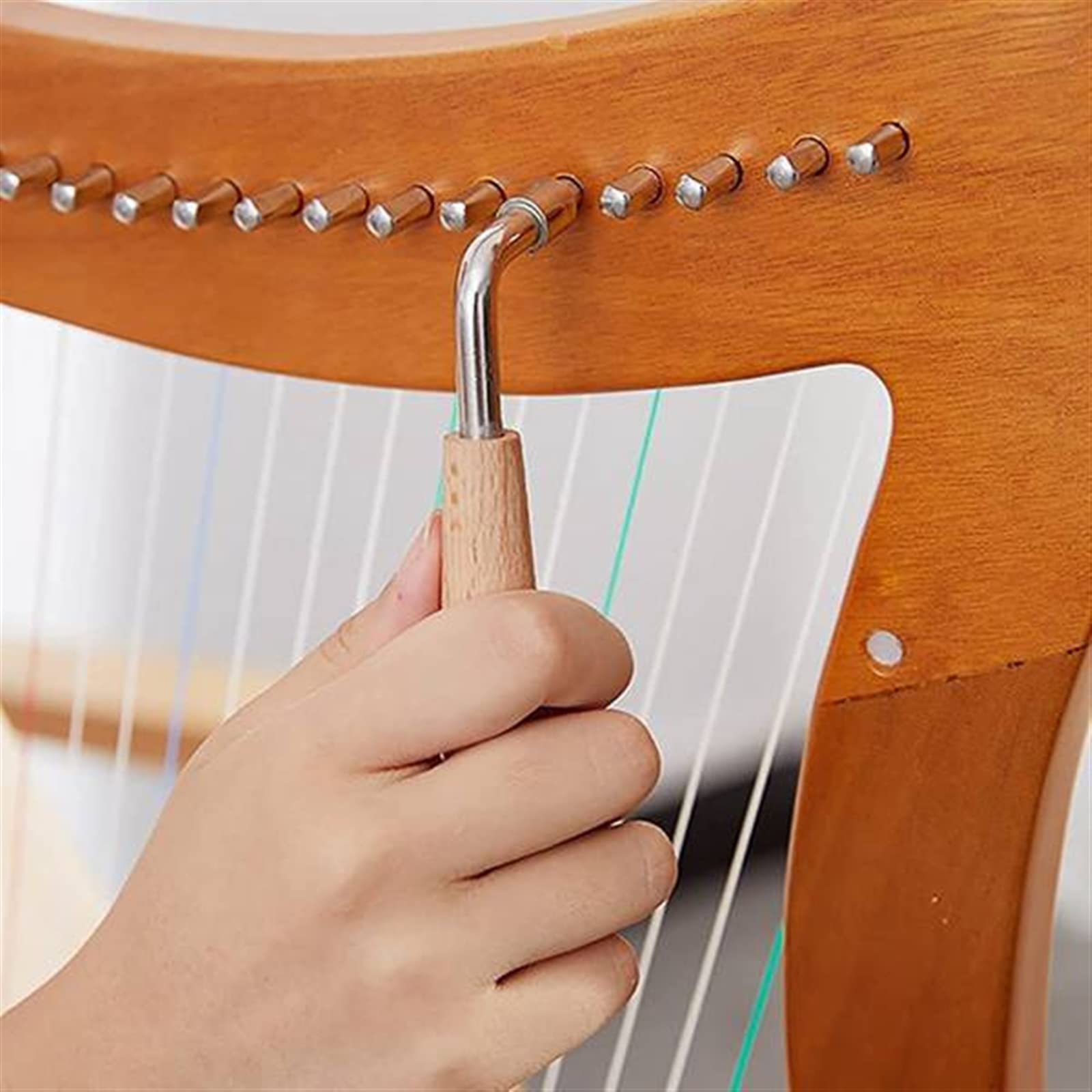 Arpa Arpa A Lira A 19 Corde Color Legno per Principianti Amanti della Musica per Studenti Adulti