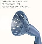 Infiniti PRO par CONAIR Steamer pour cheveux à vapeur, steamer portable avec accessoire diffuseur de 7 po, montée en chaleur en 30 secondes, vapeur pénétrante aide à démêler, redéfinir et volumiser les boucles | Thérapie à la vapeur douce ravive les cheveux naturels plats ou secs, crépus et bouclés