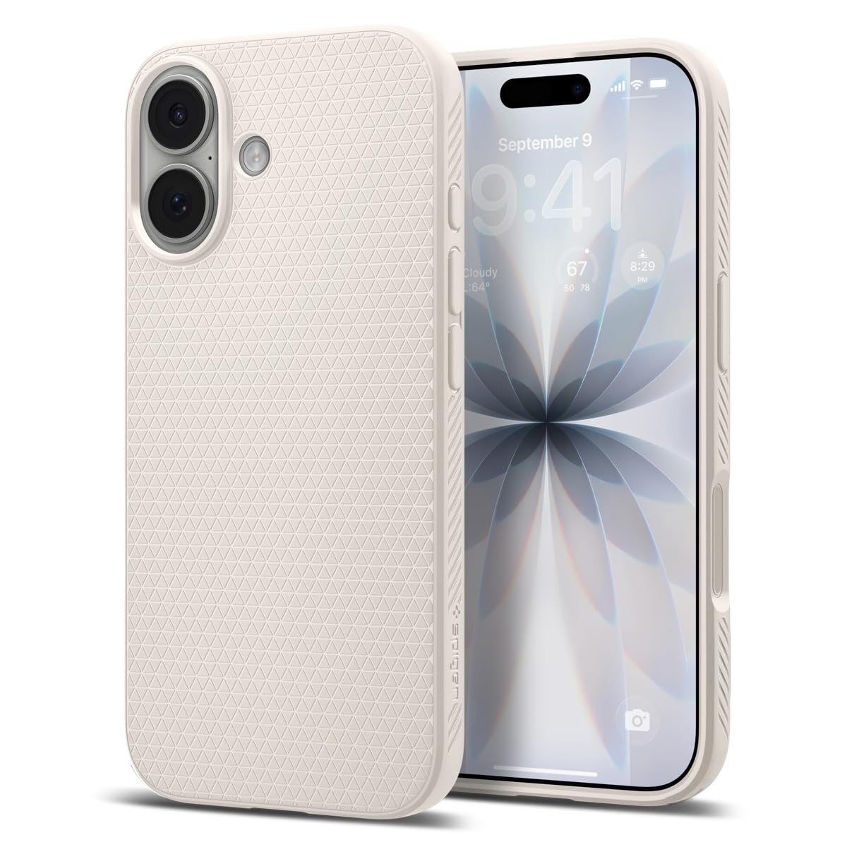 Spigen Case for iPhone 17 Case, Liquid Air Designed for Apple iPhone 17 - Natural Titanium