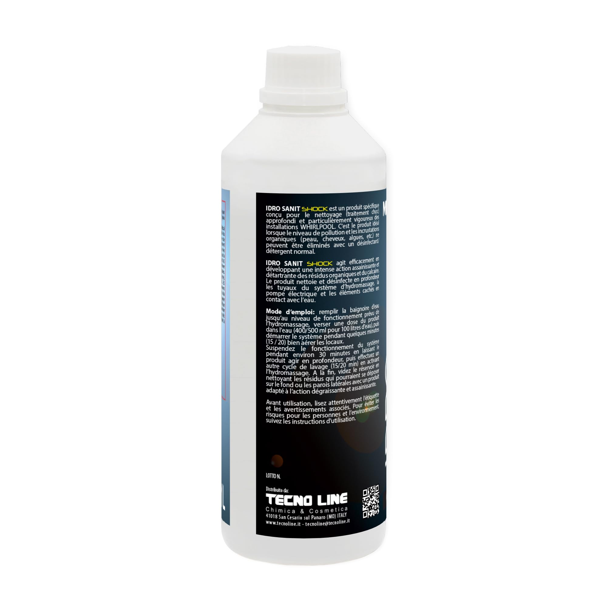 Metacril Pro kit de 2 piezas, Idro Sanit Forte 500ml + Idro Sanit Shock 1Lt + dosificador graduado, para la limpieza del sistema de hidromasaje | Juego de 2 productos específicos para el mantenimiento y limpieza profunda de instalaciones de spa y bañeras