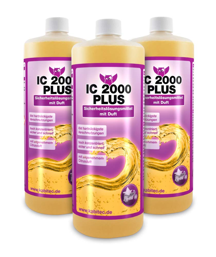 IC 2000 PLUS Sicherheitslösungsmittel mit Duft, 3x 1000ml │ Universal-Reiniger in Profi-Qualität Nikotinentferner Industriereiniger