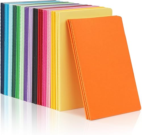 Dynta A5 Journals 45pcs 15 Colors Lined Notebooks Bulk College Ruled 5.5 x 8.3 Inches for Class or Conference, 30 Sheets60 Pages