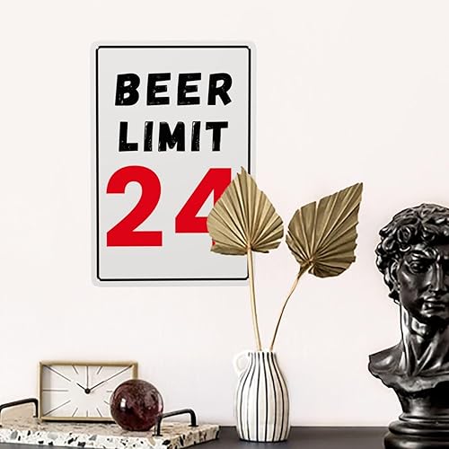 Miniatura 5 de Beer Limit 24 Sign Man Cave Decor Metal Beer Tin Signs for Garage Home Bar 8 × 12 pulgadas