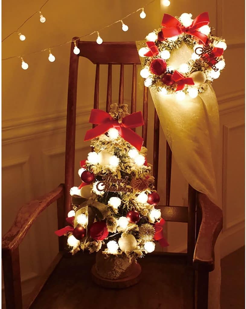 ZUMAHA Albero di Natale da Tavolo da 60 cm, Mini Albero da scrivania Set Fai da Te per Decorazioni da Tavolo per la casa, Feste di Natale, Albero di Natale Creativo