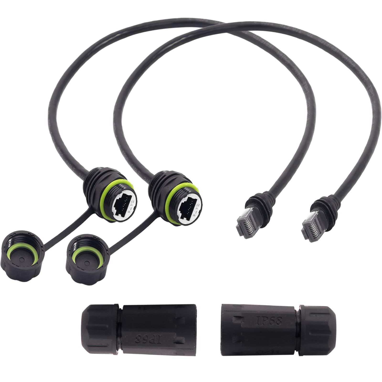 PENGLIN Lot de 2 connecteurs d'extension de câble Ethernet étanches IP68 Gen 3/Mini vers RJ45, compatibles avec Starlink Standard V3/Mini parabole et routeur (longueur du câble 50 cm)