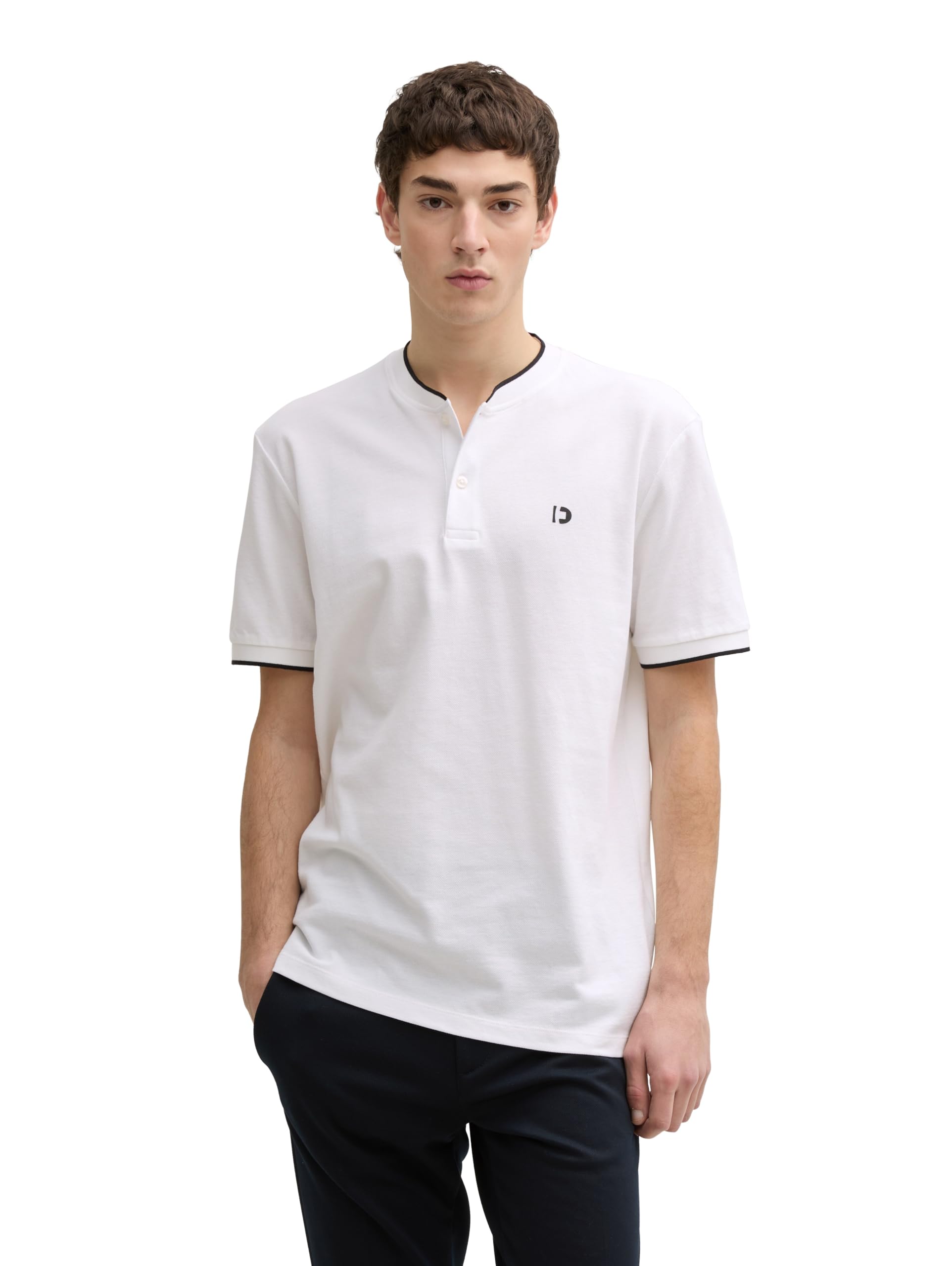 TOM TAILOR Denim Men's Bomber Collar Polo Shirt