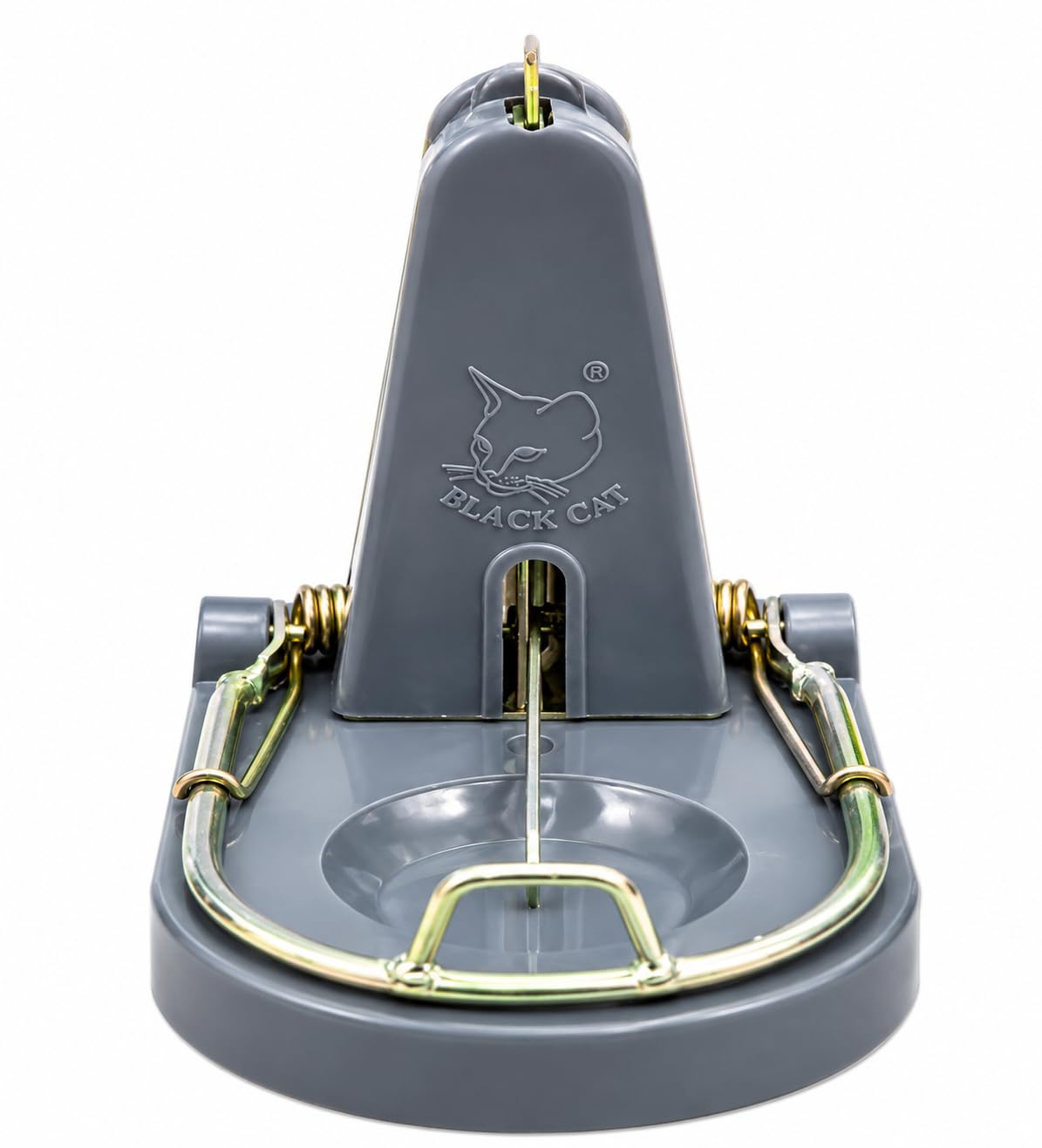 Black Cat Metal and Plastic Rodent Rat Trap (Grey, Medium)-picture-20